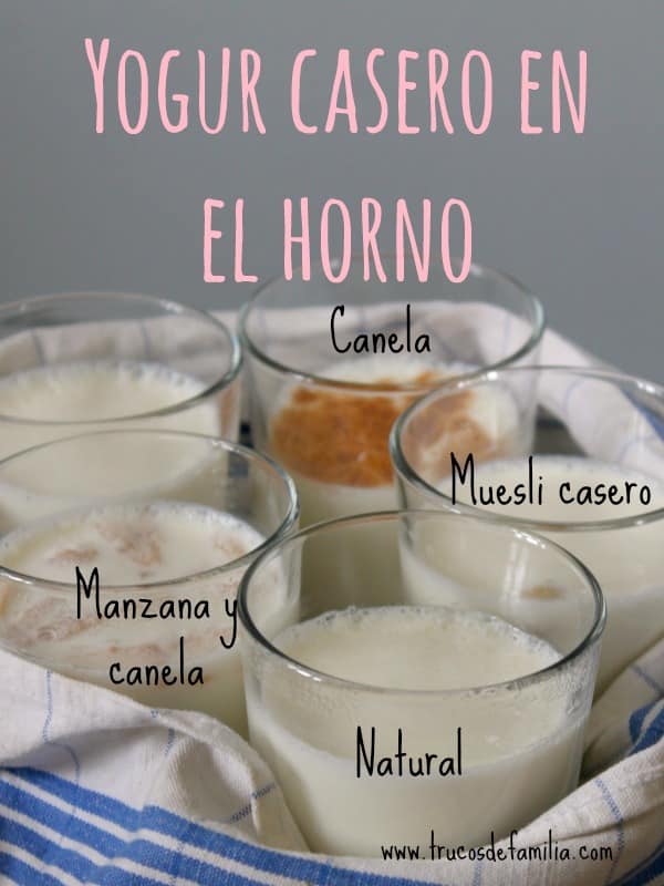 Yogur casero en el horno