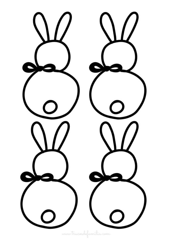 Siluetas conejos de pascua para imprimir en pdf